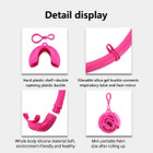 Diving Snorkel Portable Foldable Multi-color Silicone Freediving Snorkel For Swimming Diving Color Pink product image