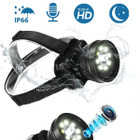 Headlamp Wearable Camera1080P Headlamp Headlight Body Cam Waterproof Rechargeable Camera with Flashlight for Outdoor Running Camping Hiking Fishing product image