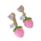14K-Gold Plated Strawberry Hanging Earring product image