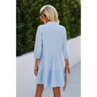 Button Front V-Neck Tiered Dress product image