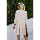 Button Front V-Neck Tiered Dress product image