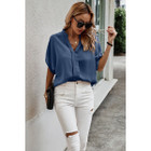 Women's V-Neck Dolman Petal Sleeve Blouse product image