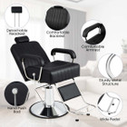 360° Swivel Hydraulic Barber Chair with Adjustable Headrest & Backrest product image