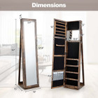 Lockable Standing Mirrored Jewelry Armoire product image