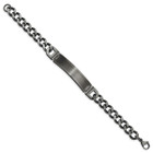 Brushed Antiqued Stainless Steel ID Bracelet  product image