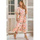 Women's Floral V-Neck Ruffle Midi Dress product image