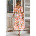 Women's Floral V-Neck Ruffle Midi Dress product image