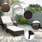 Costway PE Rattan Chaise Lounge Chair with Adjustable Recline product image