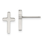 Stainless Steel Polished Cross Post Earrings product image