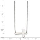 17-Inch Polished Stainless Steel Sideways Cross Necklace product image