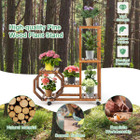 Costway 6-Tier Rolling Wooden Plant Stand Shelf product image