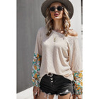 Women's Contrast Sleeve Loose Fit Top product image