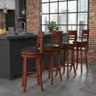 Costway Swivel Bar Height Stools with Backrests (Set of 4) product image