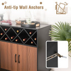 Costway Industrial Wine Bar Cabinet Sideboard product image