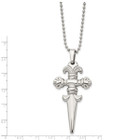 24in Stainless Steel Polished Dagger Necklace product image