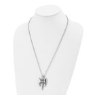 24" Stainless Steel Polished Gothic Cross Necklace product image