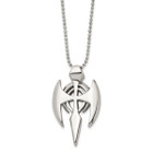 24" Stainless Steel Polished Gothic Cross Necklace product image