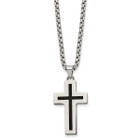 Stainless Steel Polished 24-inch Cross Necklace product image