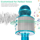 Wireless Bluetooth Kids Karaoke Microphone, 5 in 1 Portable Handheld Microphone with Adjustable Remix FM Radio for Boys Girls Birthday (Blue) product image