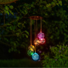 Whimsical Color-Changing Solar LED Ornament Hanging Wind Spinner (1- or 2-Pack) product image