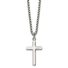 Stainless Steel Polished Cross 24-inch Necklace product image