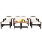 7-Piece Patio Rattan Cushioned Conversation Furniture Set product image