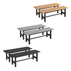 Costway Outdoor HDPE Benches with Metal Frame (2-Pack) product image