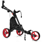 3-Wheel Golf Push Cart with Bag and Scoreboard product image