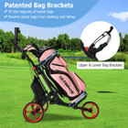 3-Wheel Golf Push Cart with Bag and Scoreboard product image