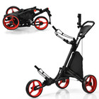 3-Wheel Golf Push Cart with Bag and Scoreboard product image