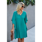 Women's V-Neck Dolman Sleeve Batwing-Style Dress product image