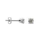 Nearly 1/3-Carat Fiery Diamond Studs in Solid Sterling Silver product image