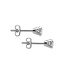 Nearly 1/3-Carat Fiery Diamond Studs in Solid Sterling Silver product image
