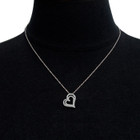 10-Diamond Natural Rose-Cut Heart Necklace with 18-Inch Chain product image