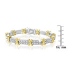 2CT Two-Tone Diamond X Tennis Bracelet product image