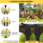 Extra Large Heavy Duty A-Frame Steel Swing Stand Set with 40” Nest Tree Swing product image