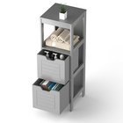 3-Tier Wooden Floor-Standing Storage Cabinet with Drawers product image