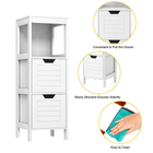 3-Tier Wooden Floor-Standing Storage Cabinet with Drawers product image