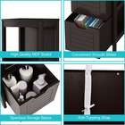 3-Tier Wooden Floor-Standing Storage Cabinet with Drawers product image