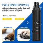 Dog Nail Grinderfor Large Medium Small Dogs with 2-Speed Electric Pet Nail Trimmer Rechargeable Grooming & Smoothing Tool product image