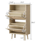 2-Drawer Rattan Shoe Cabinet Organizer product image
