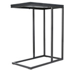 Black Wood and Steel C-Shape Side Table product image