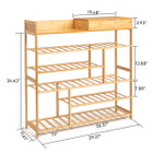 6-Tier Bamboo Shoe Rack with Storage Box product image