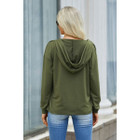 Women's Lace Trim V-Neck Hoodie product image