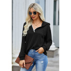 Women's Lace Trim V-Neck Hoodie product image