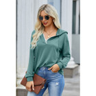 Women's Lace Trim V-Neck Hoodie product image