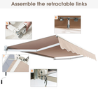 Retractable 10' x  8' Crank Handle Patio Awning product image