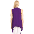 Women's Lightweight Sleeveless Solid Open-Front Drape Vest Cardigan product image