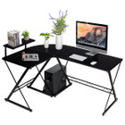 Costway 58'' x 44'' L-Shaped Gaming Desk with Monitor Stand product image