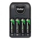 Vivitar Vpower Compact Battery Charger with 4 x AAA NiMH Batteries product image